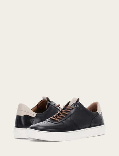 Men's Black Astor Low Lace Court Sneakers | Frye Black