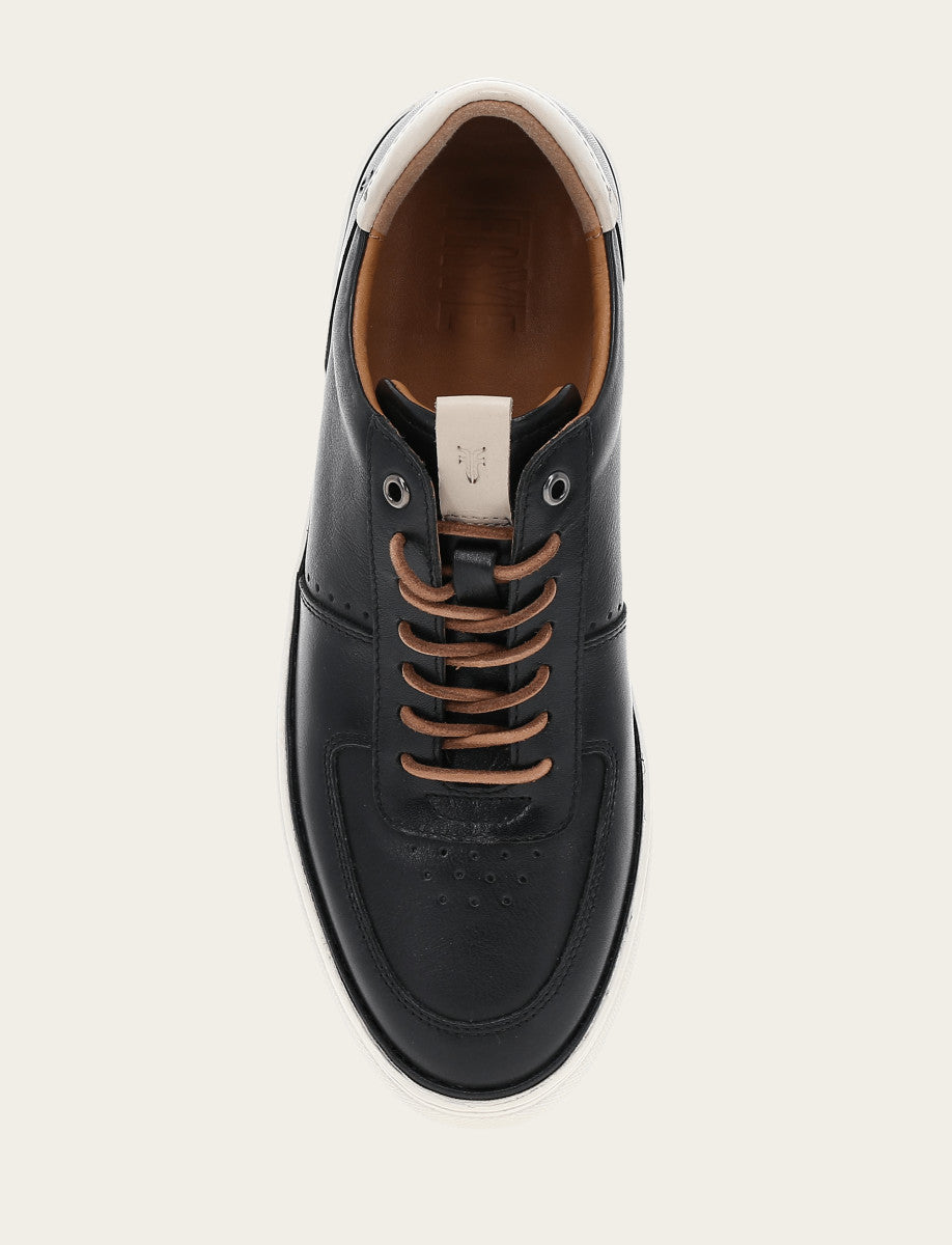 Men's Black Astor Low Lace Court Sneakers | Frye Black