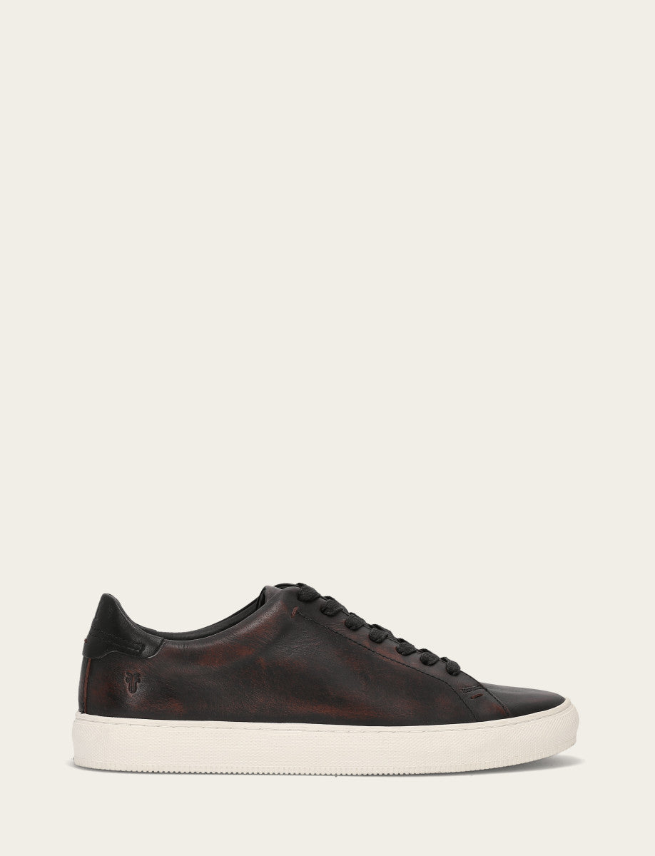 Men's Antiqued Black Astor Low Lace Slip On Sneakers | Frye Antiqued Black