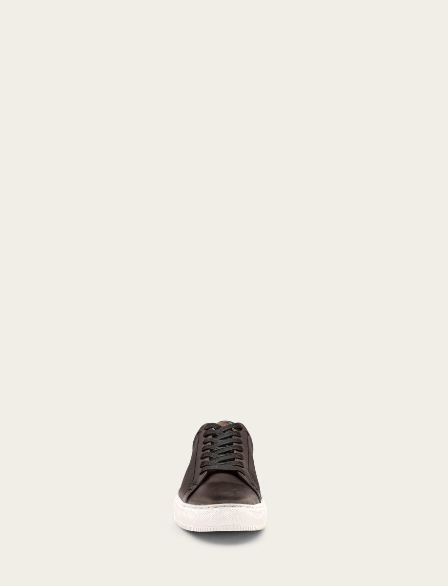 Men's Antiqued Black Astor Low Lace Slip On Sneakers | Frye Antiqued Black