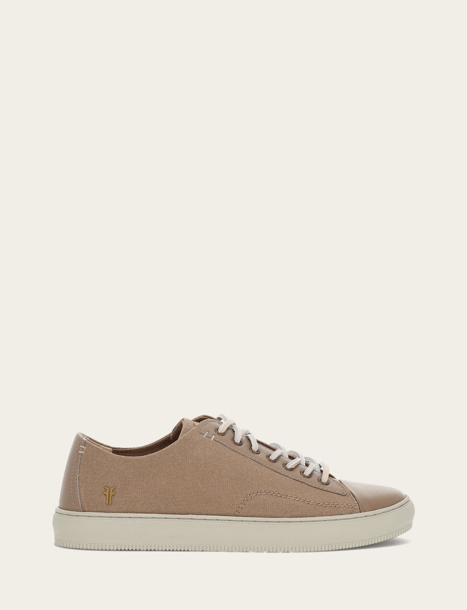 Men's Khaki Astor Cap Toe Low Lace Sneakers | Frye Khaki
