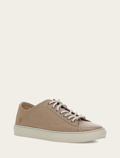 Men's Khaki Astor Cap Toe Low Lace Sneakers | Frye Khaki