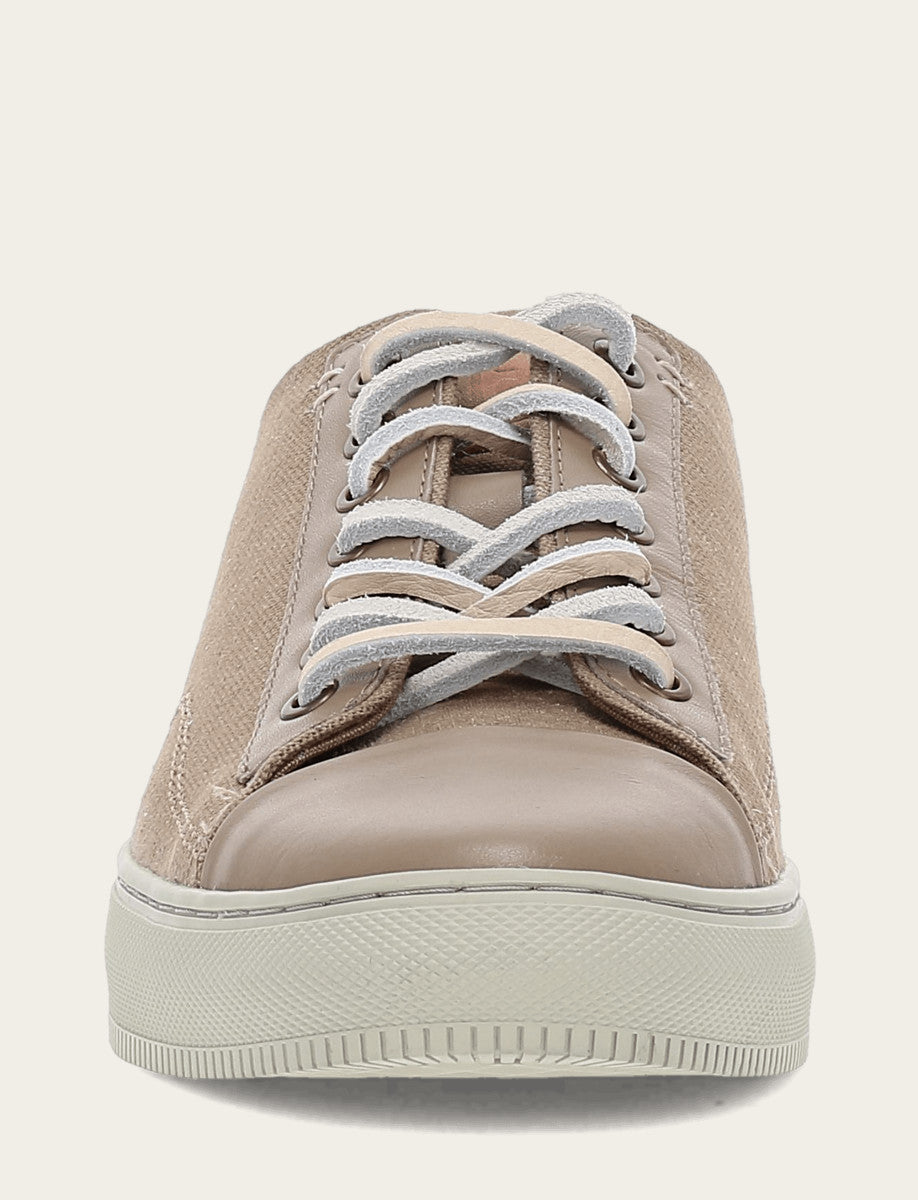 Men's Khaki Astor Cap Toe Low Lace Sneakers | Frye Khaki