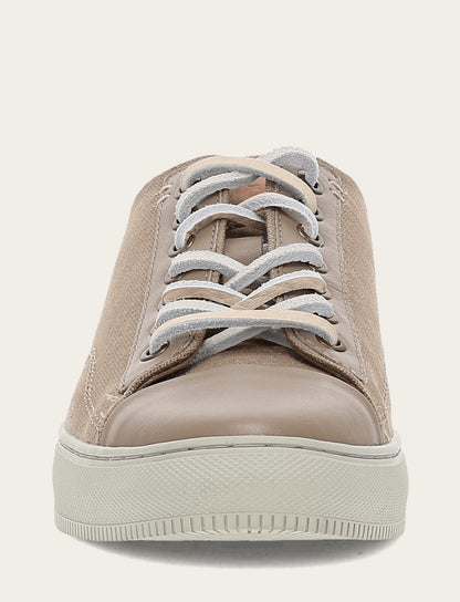 Men's Khaki Astor Cap Toe Low Lace Sneakers | Frye Khaki