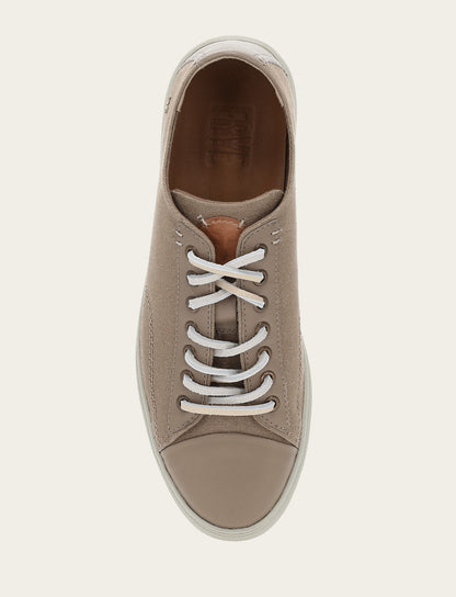 Men's Khaki Astor Cap Toe Low Lace Sneakers | Frye Khaki