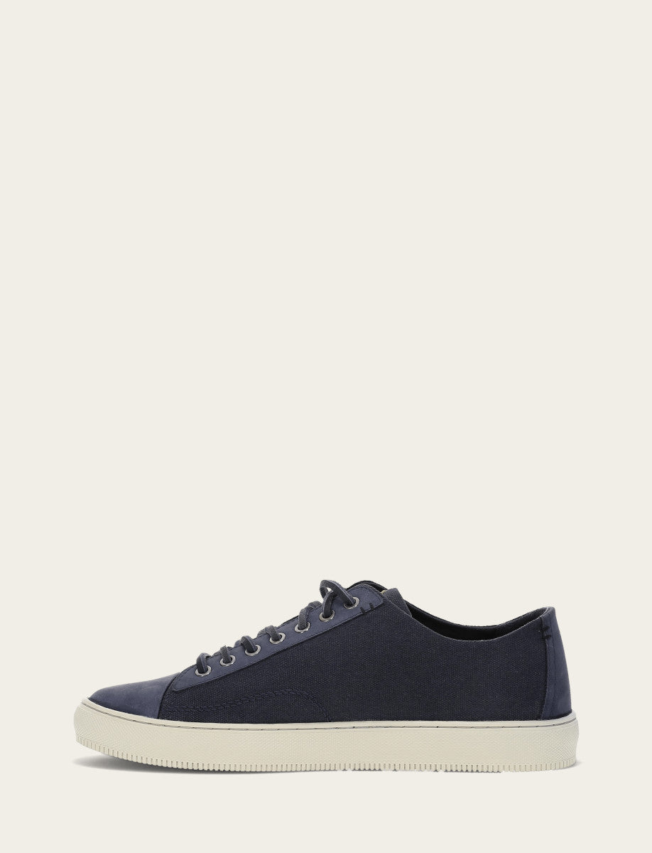 Men's Indigo Astor Cap Toe Low Lace Sneakers | Frye Indigo