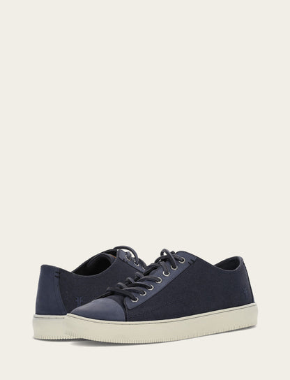 Men's Indigo Astor Cap Toe Low Lace Sneakers | Frye Indigo