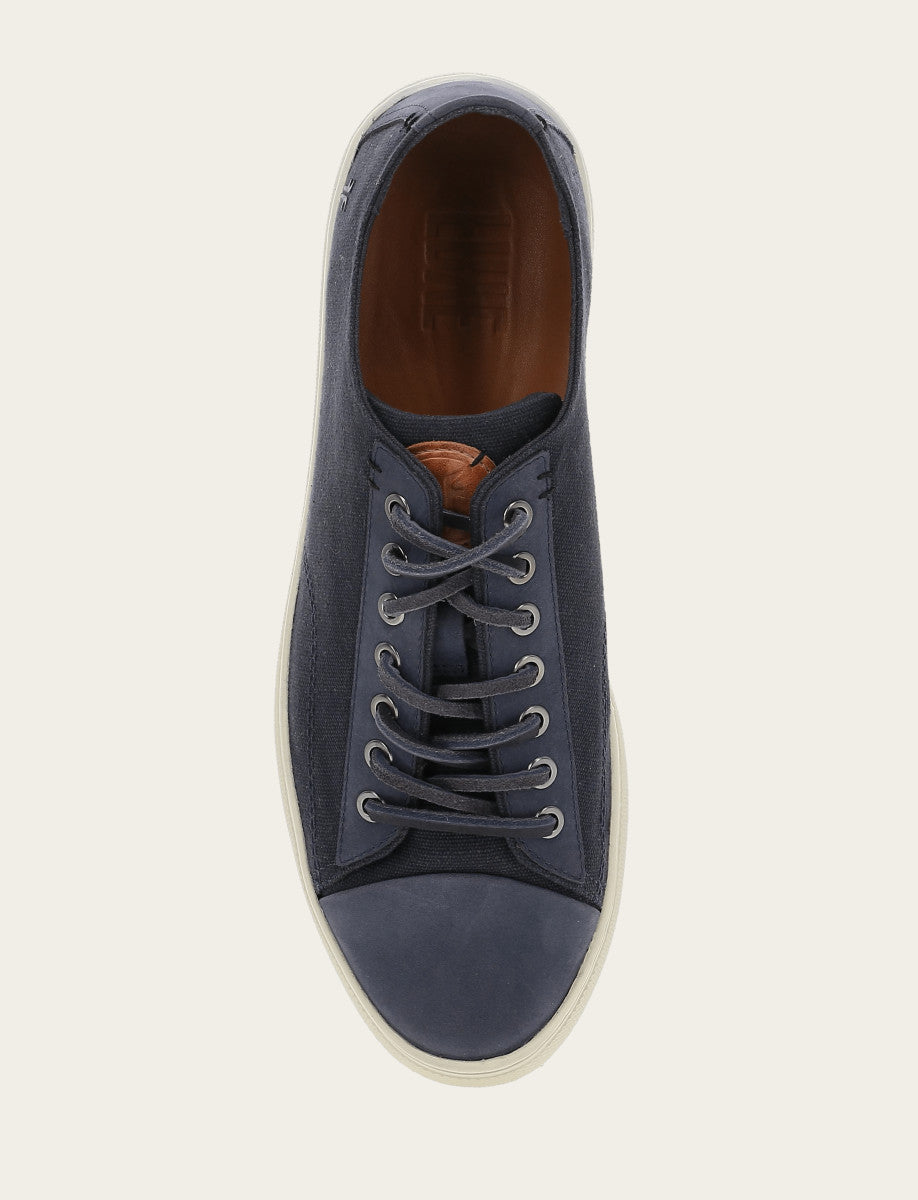 Men's Indigo Astor Cap Toe Low Lace Sneakers | Frye Indigo