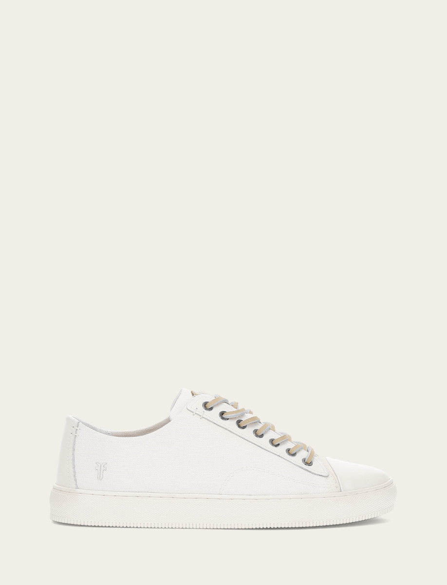 Men's White Astor Cap Toe Low Lace Sneakers | Frye White