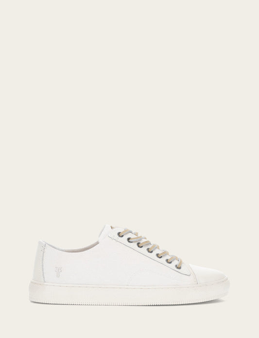 Men's White Astor Cap Toe Low Lace Sneakers | Frye White