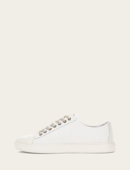 Men's White Astor Cap Toe Low Lace Sneakers | Frye White