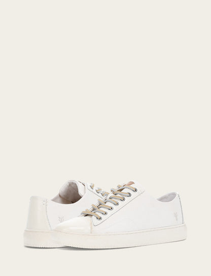 Men's White Astor Cap Toe Low Lace Sneakers | Frye White