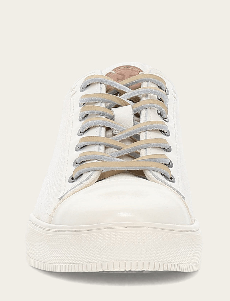 Men's White Astor Cap Toe Low Lace Sneakers | Frye White