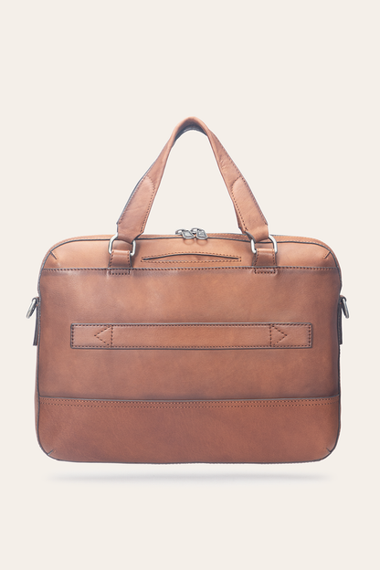 Nash Cognac Briefcase | Frye Cognac