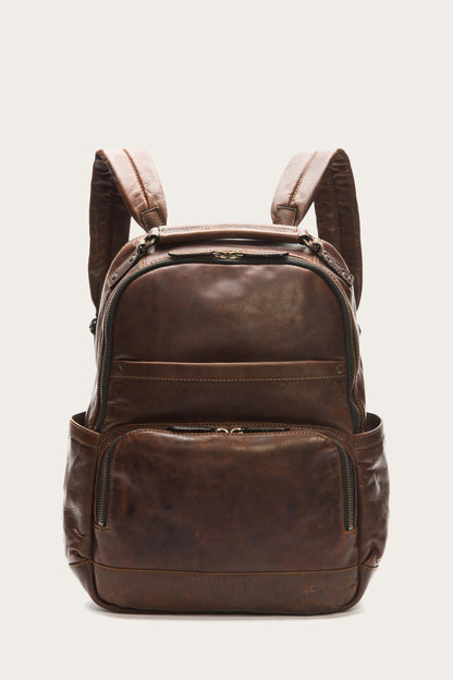 Logan Dark Brown Backpack | Frye Dark Brown
