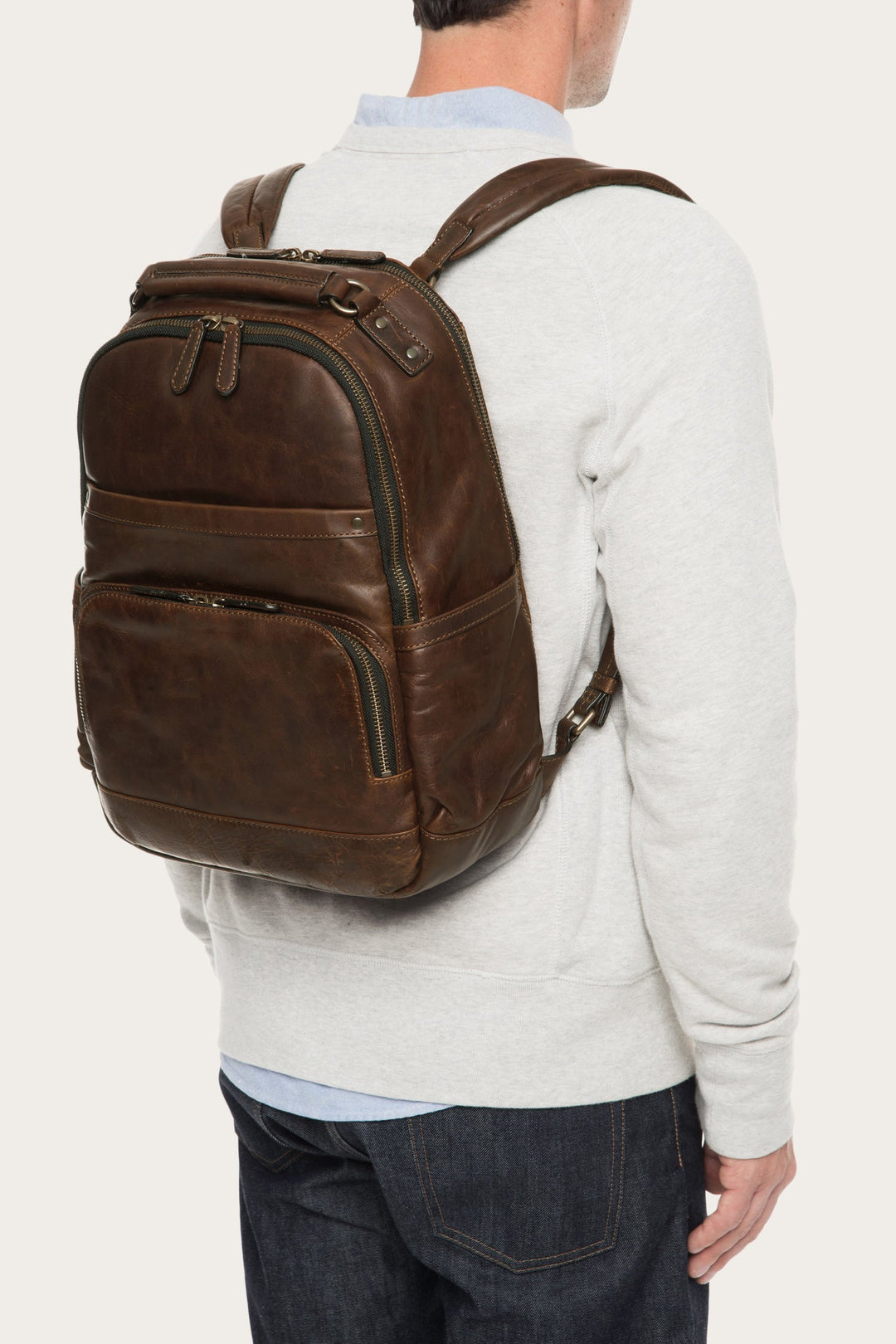 Logan Dark Brown Backpack | Frye Dark Brown