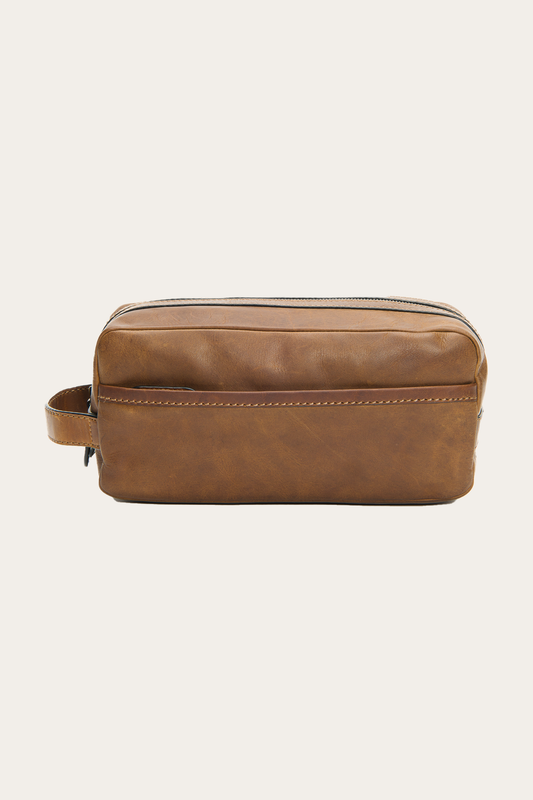 Logan Large Travel Dopp in Dark Brown | Frye Dark Brown