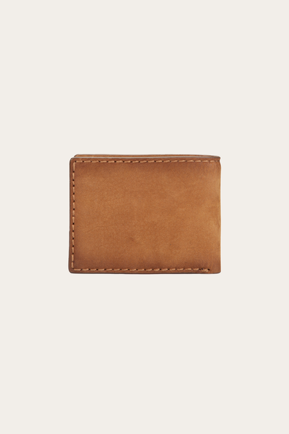 Logan Nubuck Cognac Money Clip Card Case | Frye Cognac