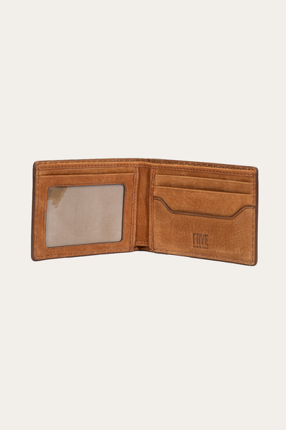 Logan Nubuck Cognac Money Clip Card Case | Frye Cognac