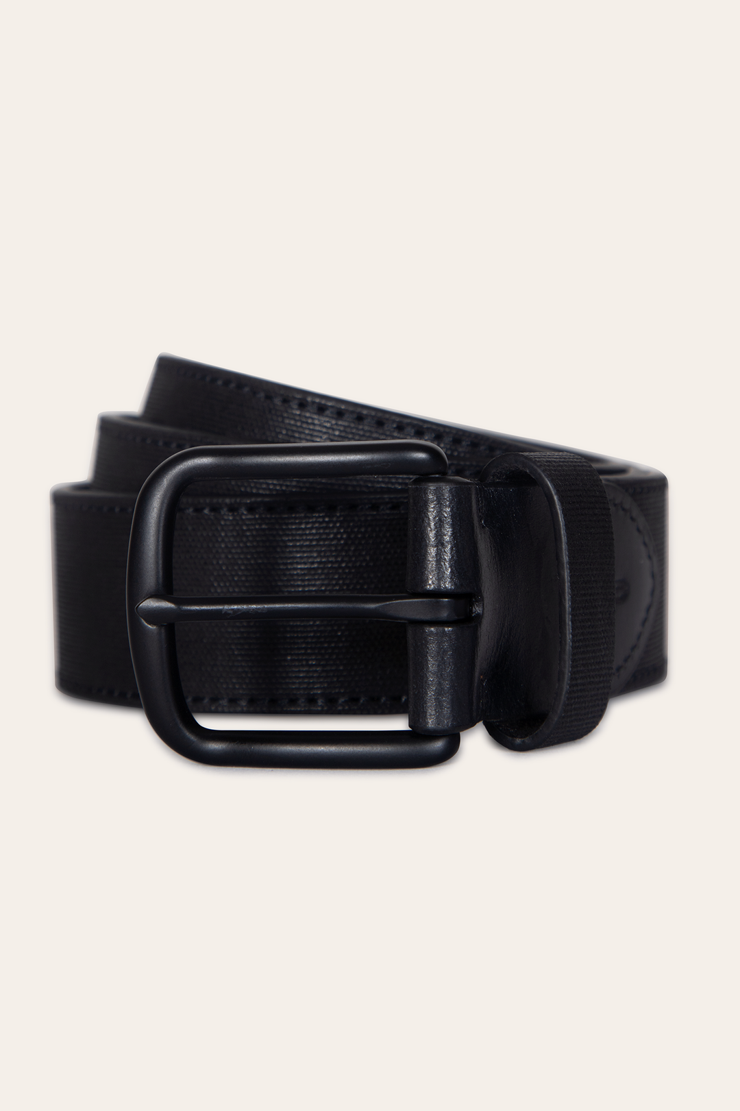 Men’s Black 38mm Coated Canvas Belt | Frye Black