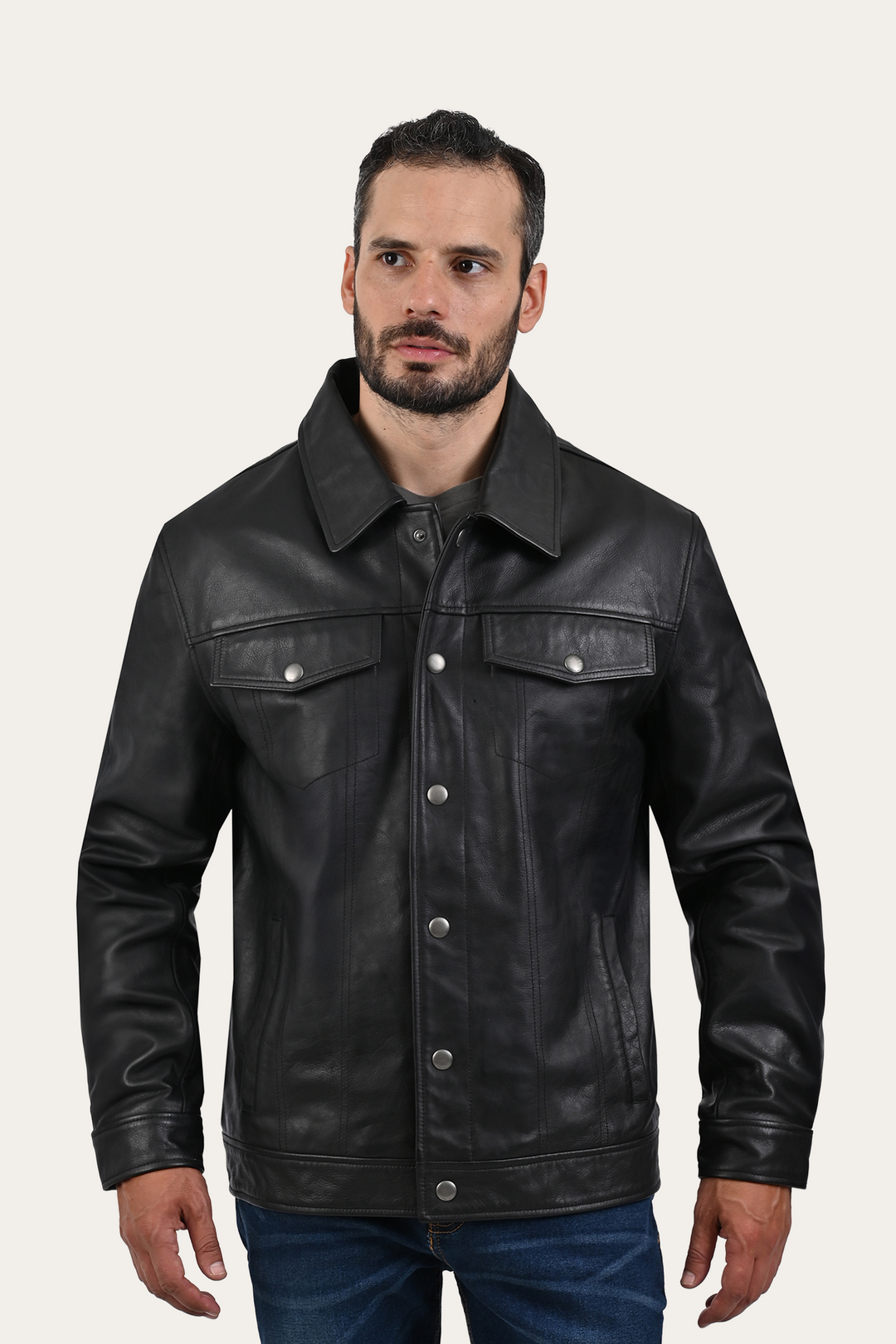 Black Baxter Trucker Jacket | Frye Black