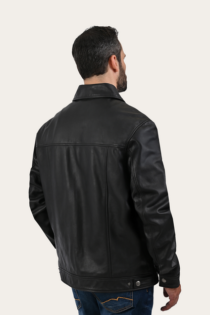 Black Baxter Trucker Jacket | Frye Black