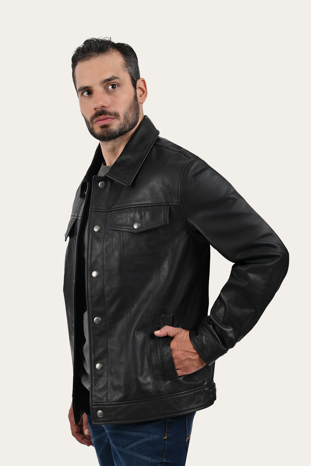 Black Baxter Trucker Jacket | Frye Black