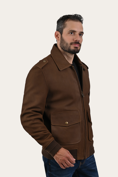 Brown Angus Jacket | Frye Brown