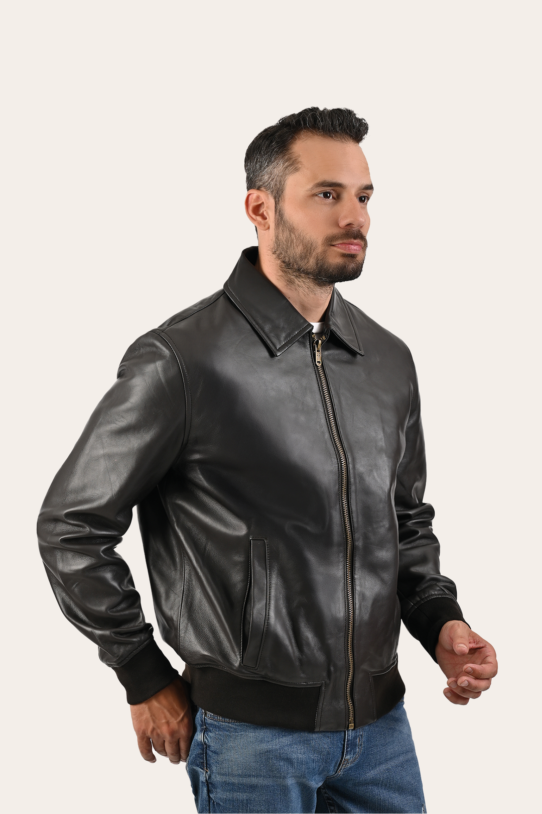 Men’s Dark Brown Dusty Trucker Leather Jacket | Frye Dark Brown