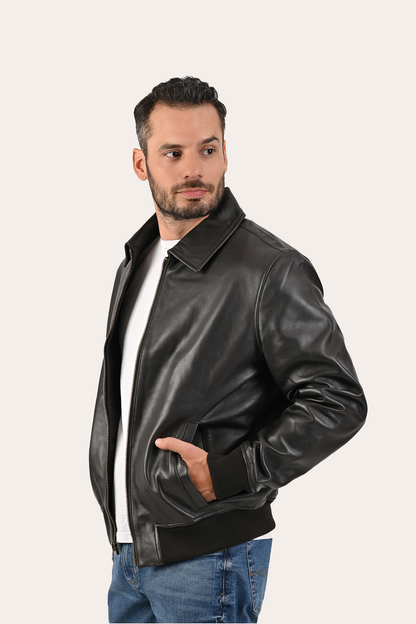 Men’s Dark Brown Dusty Trucker Leather Jacket | Frye Dark Brown