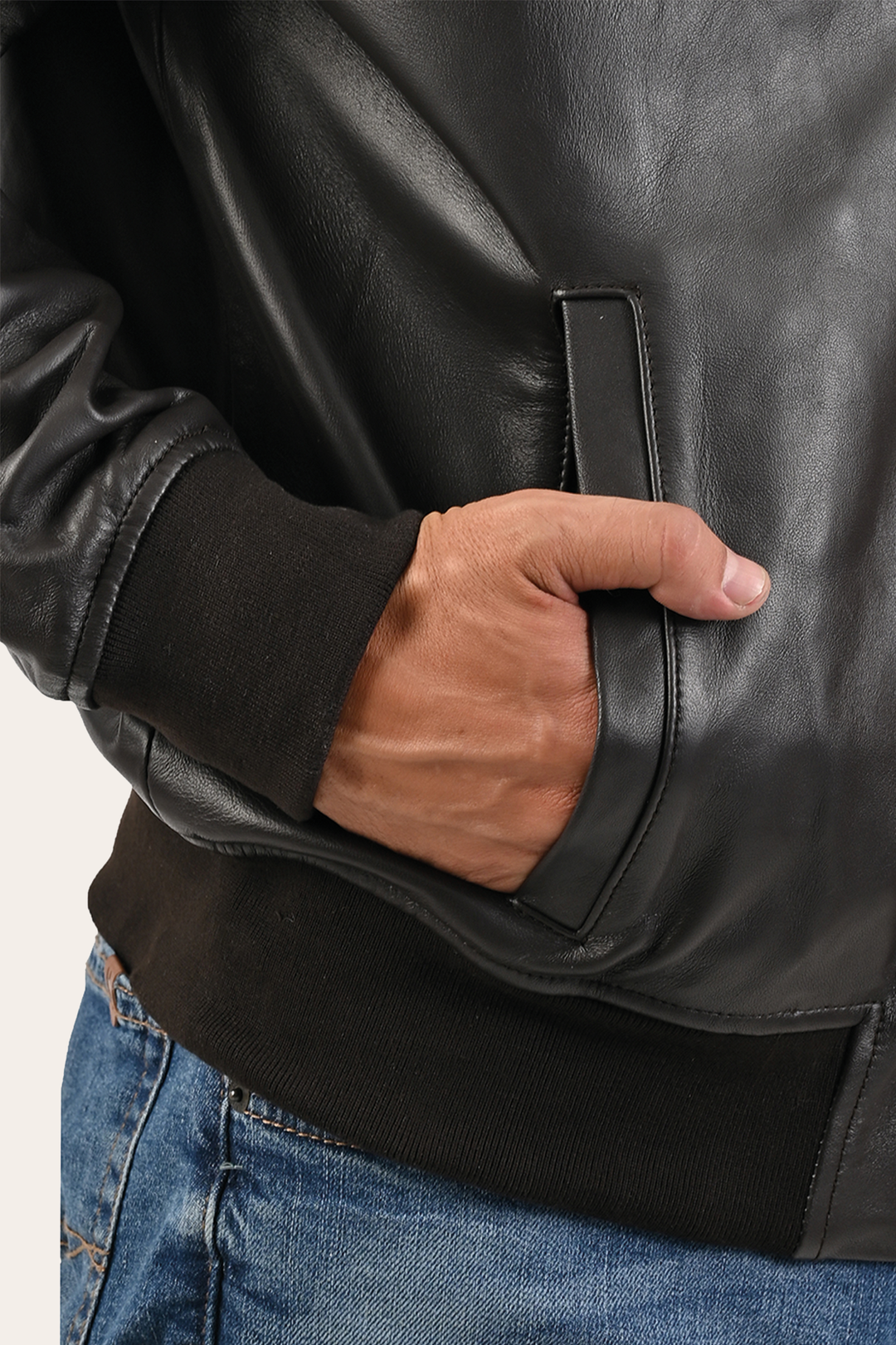 Men’s Dark Brown Dusty Trucker Leather Jacket | Frye Dark Brown
