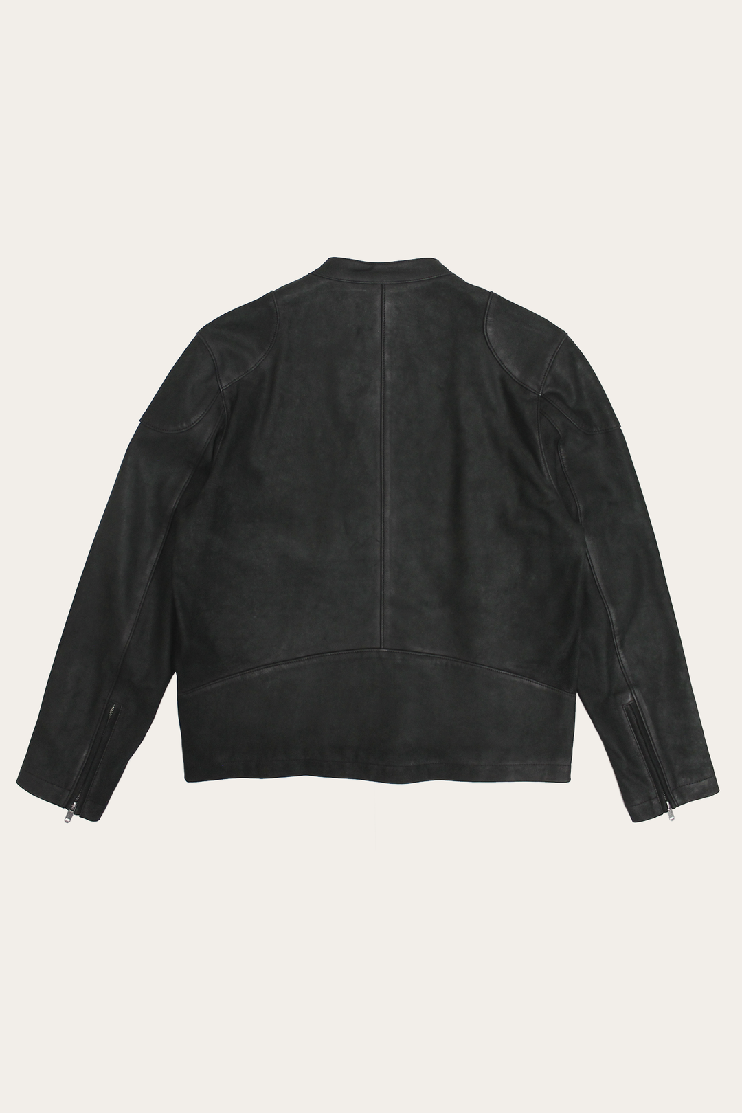 Men’s Black Gannon Lamb Leather Racer Jacket | Frye Black