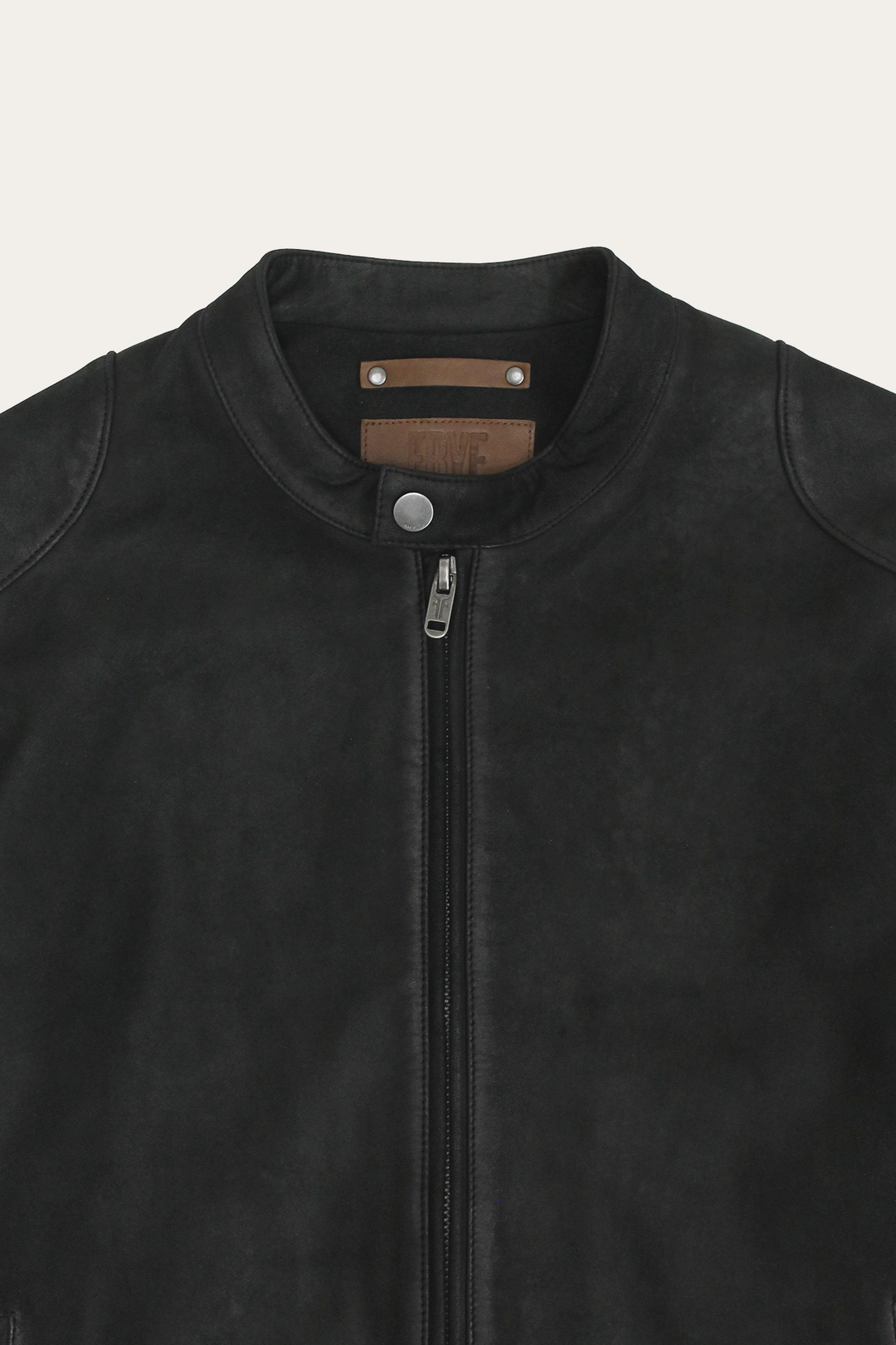 Men’s Black Gannon Lamb Leather Racer Jacket | Frye Black