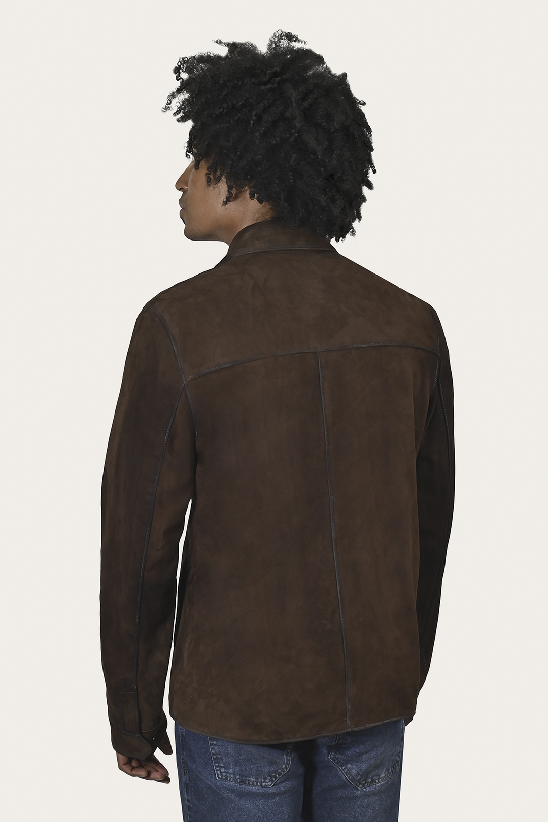 Men’s Dark Brown Brock Classic Suede Shacket | Frye Dark Brown