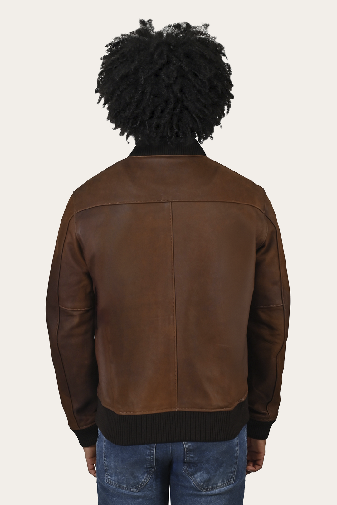 Men’s Cognac Clay Leather Bomber Jacket | Frye Cognac