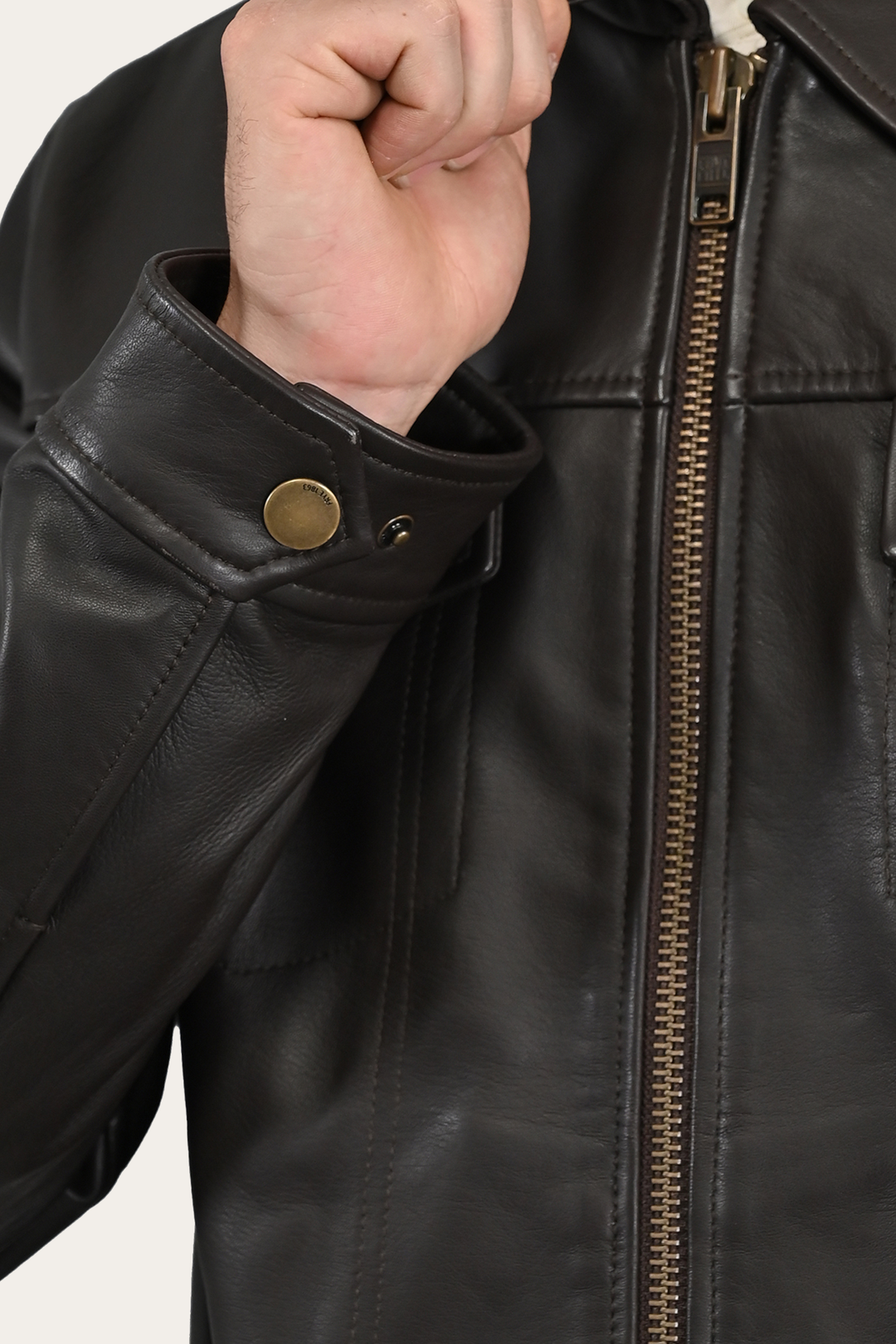 Men’s Dark Brown Durango Trucker Leather Jacket | Frye Dark Brown