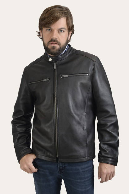 Rustler Racer Jacket | Frye Black