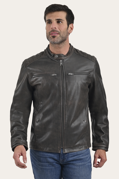 Rustler Racer Jacket | Frye Dark Brown