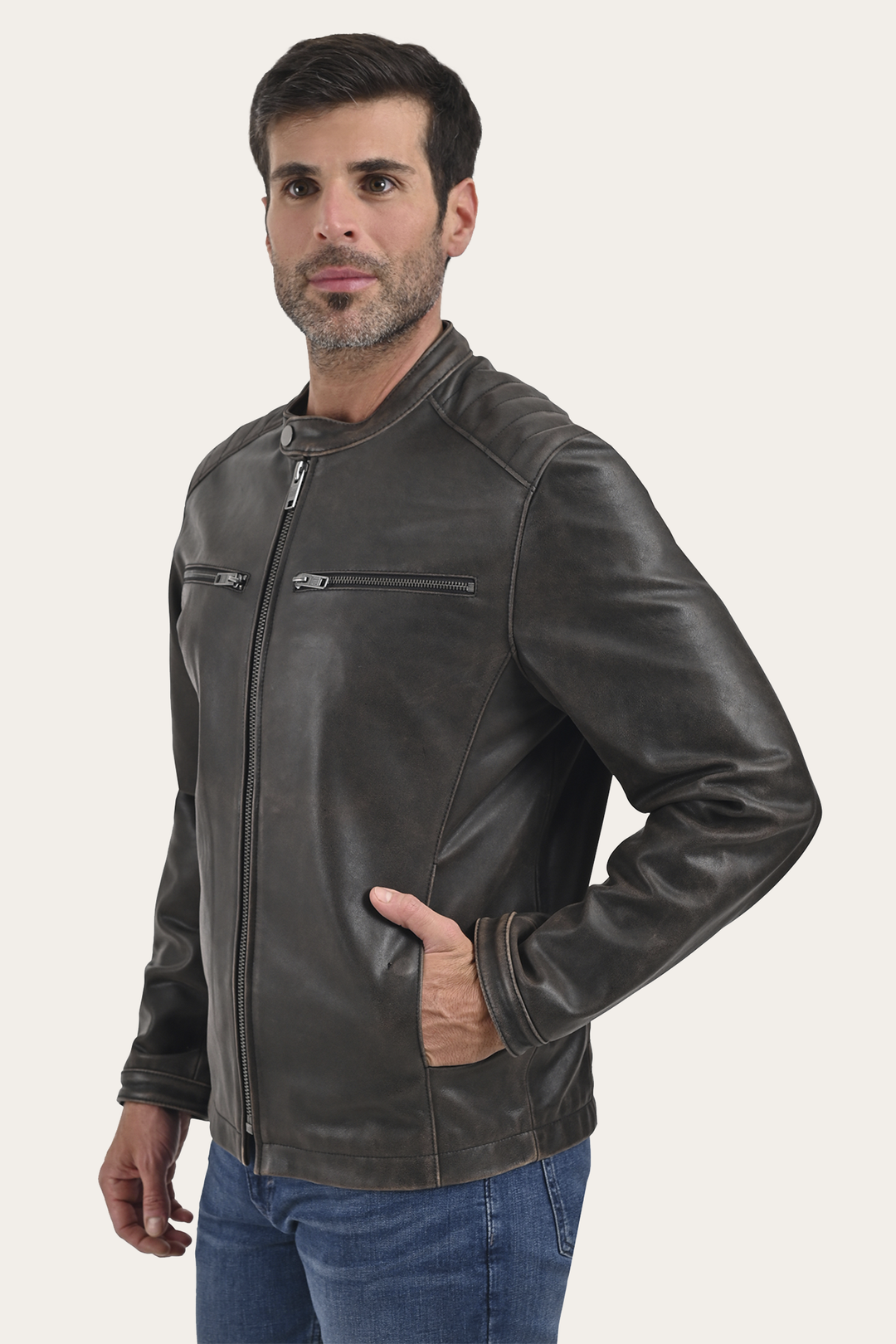 Rustler Racer Jacket | Frye Dark Brown
