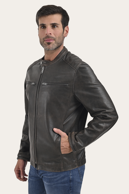 Rustler Racer Jacket | Frye Dark Brown