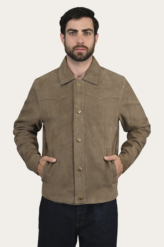 Men’s Taupe Judd Suede Shacket | Frye Taupe