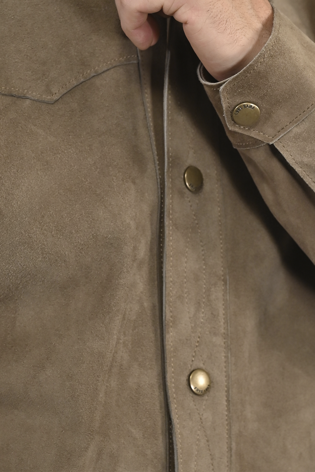 Men’s Taupe Judd Suede Shacket | Frye Taupe