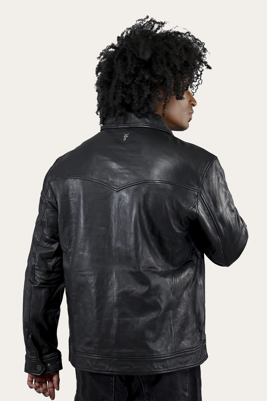 Ruffian Trucker Jacket | Frye Black