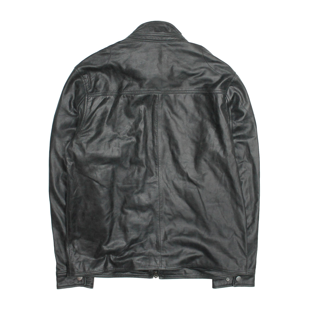 Men’s Black Lawton Modern Nappa Biker Jacket | Frye Black
