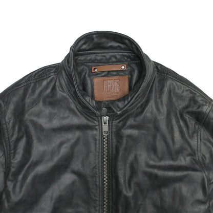 Men’s Black Lawton Modern Nappa Biker Jacket | Frye Black
