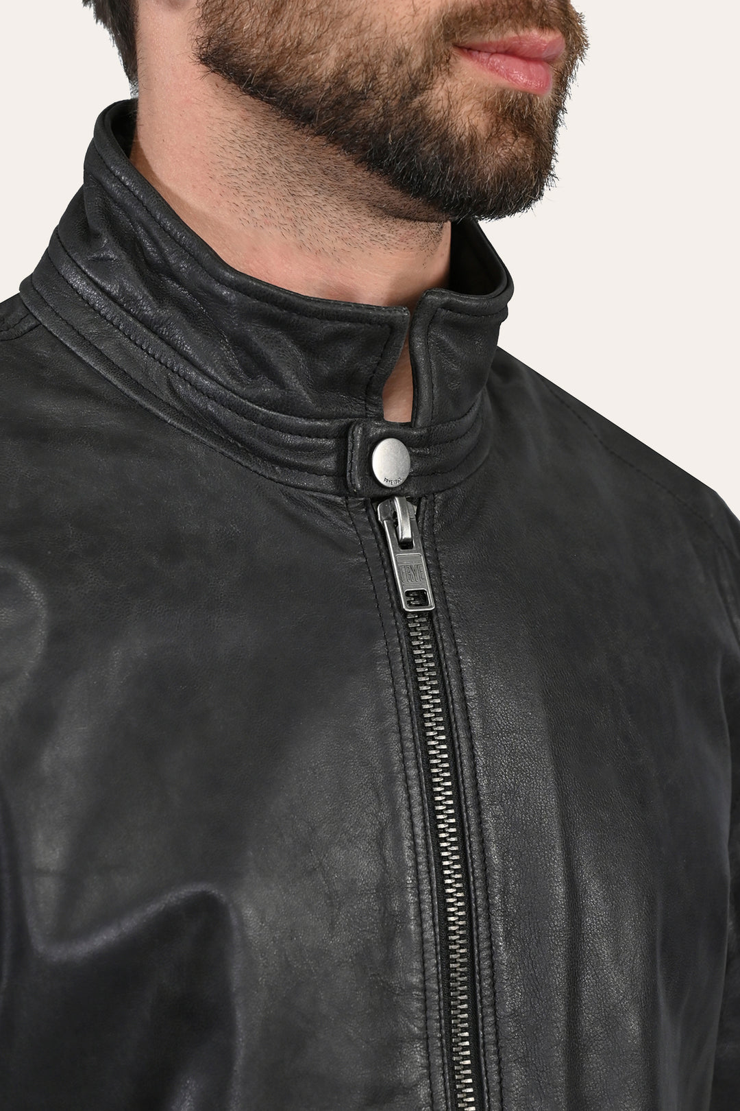 Men’s Black Lawton Modern Nappa Biker Jacket | Frye Black