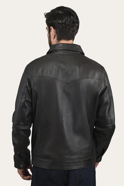 Ruffian Trucker Jacket | Frye Dark Brown
