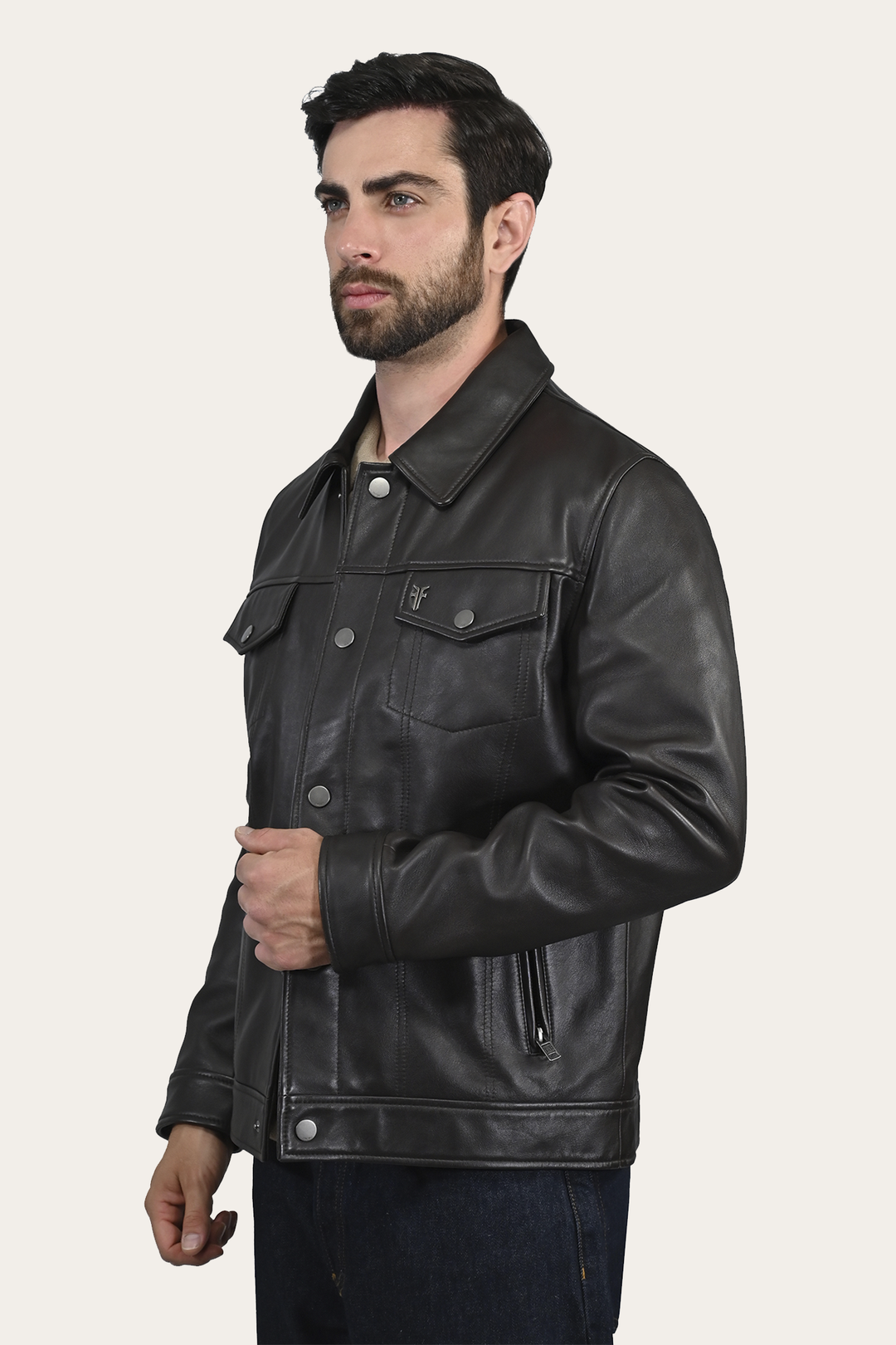 Ruffian Trucker Jacket | Frye Dark Brown