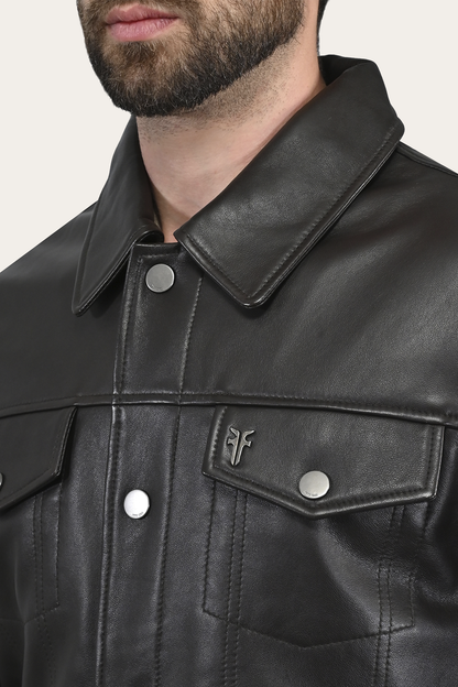 Ruffian Trucker Jacket | Frye Dark Brown