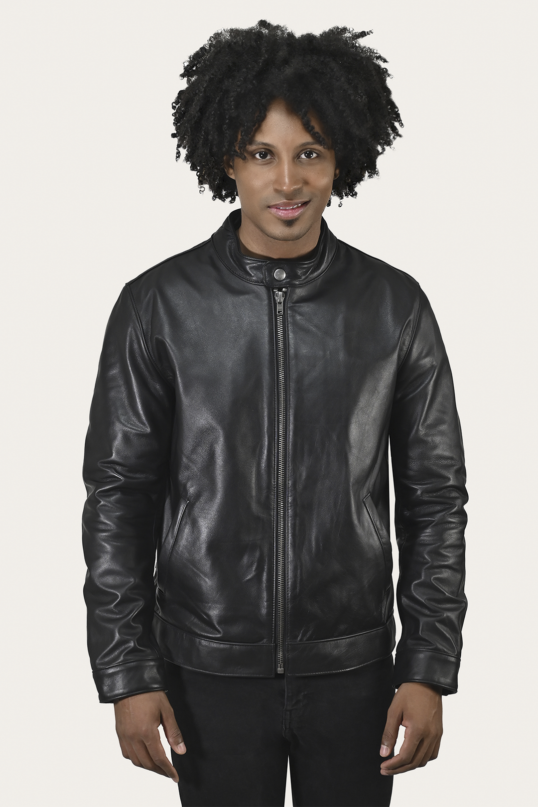 Homestead Racer Jacket | Frye Black Bright